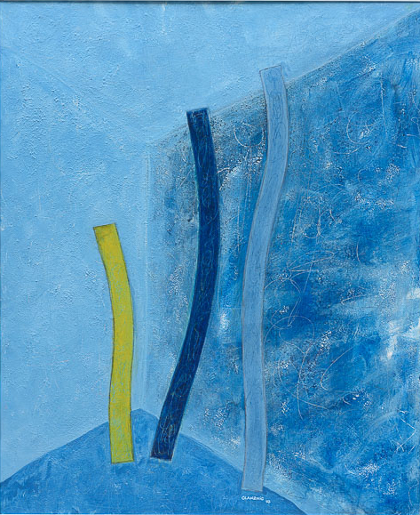 In Blau Acryl 115cm x 140 cm