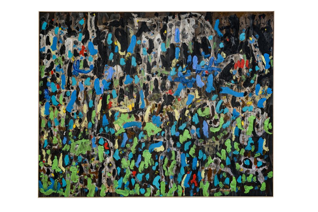 Komposition zwei  Aryl 150 x 190 cm