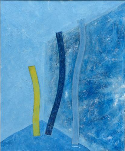 In Blau Acryl 115cm x 140 cm