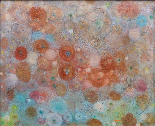 Verwelktes Blumenmeer Acryl 115 cm x 140 cm